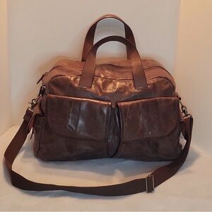 Cole Haan Leather Weekender Duffle Bag